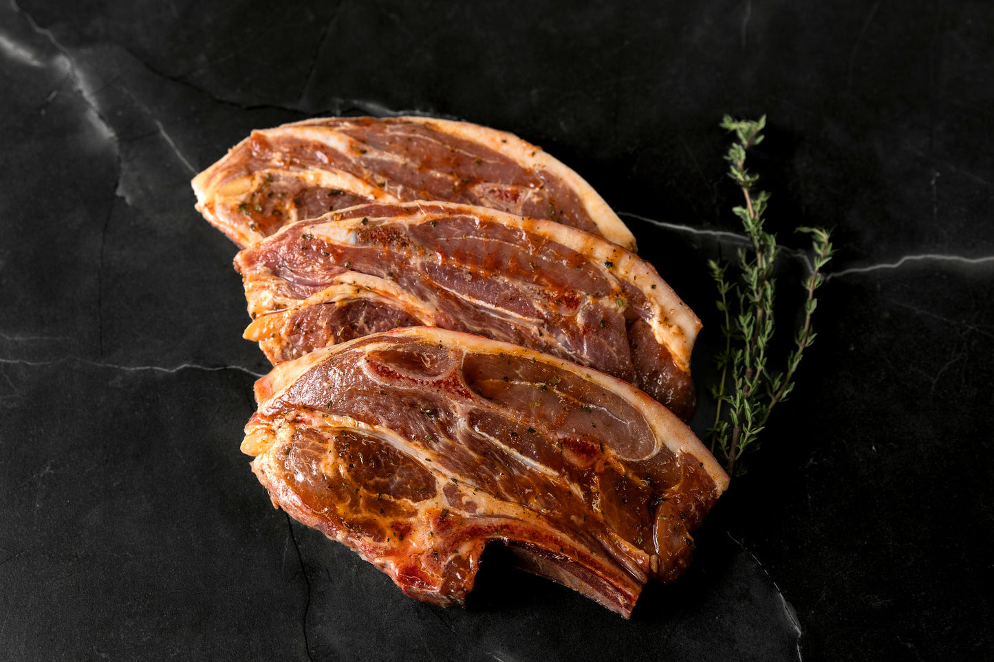 Marinated BBQ Lamb Chops ( Honey, Rosemary & Mint) 1kg - each